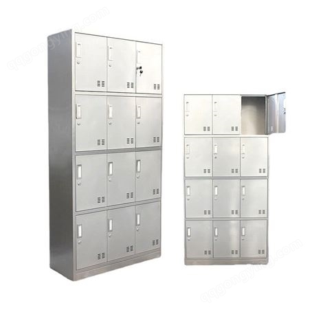 304不锈钢柜子储物柜员工更衣柜储存柜净化车间钢制柜子